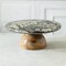 Expobazaar; Carbon Ceramic and Wooden Cake Stand – Elegant Dessert Display Stand for Cakes & Pastries - 9.8 X 9.8 X 3.9"; Category:Cake Stands; Image:3